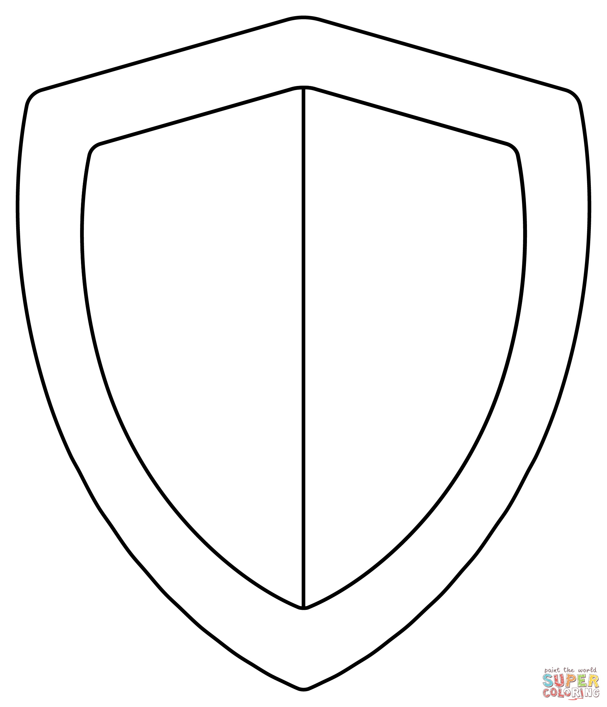 Shield coloring page free printable coloring pages