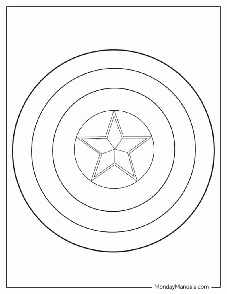 Captain america coloring pages free pdf printables