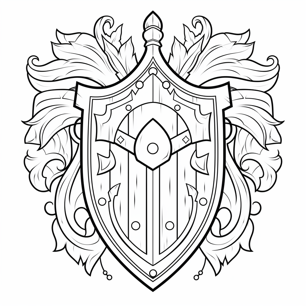 Sword and shield coloring pages