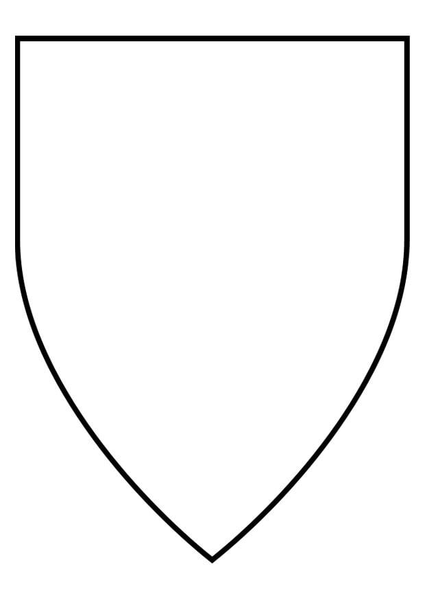 Coloring page shield