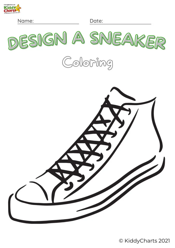 Free shoe coloring pages design a shoe coloring activity