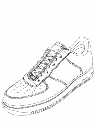 Shoe coloring sheet