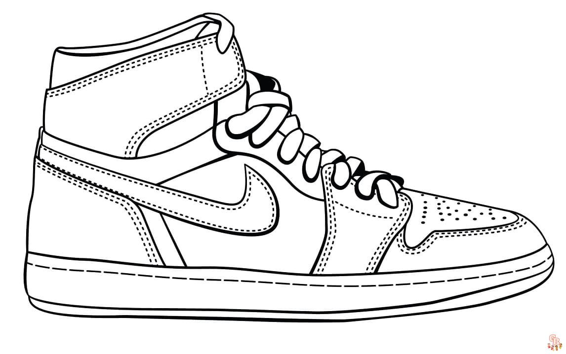 Jordan shoes coloring pages