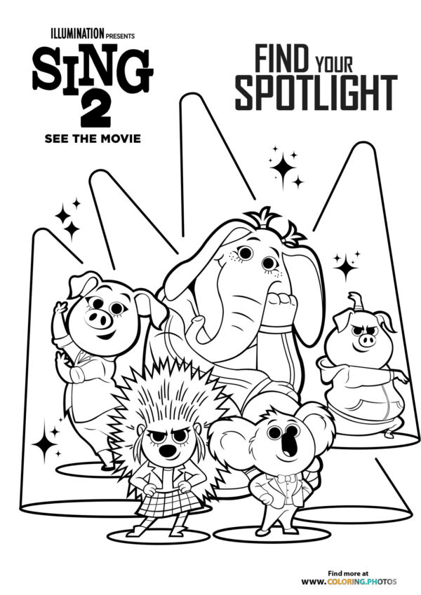 Sing coloring pages printable for free download