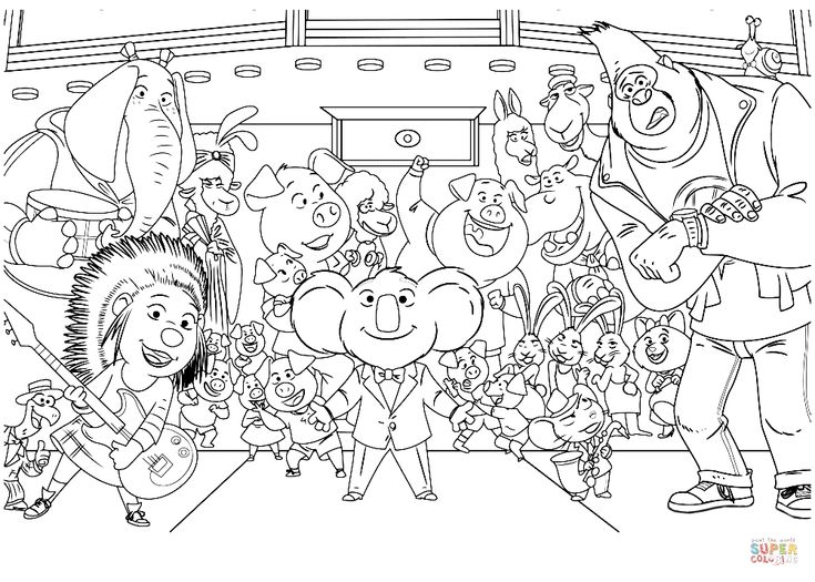 Sing movie characters coloring page free printable coloring pages sing movie lego movie coloring pages coloring pages