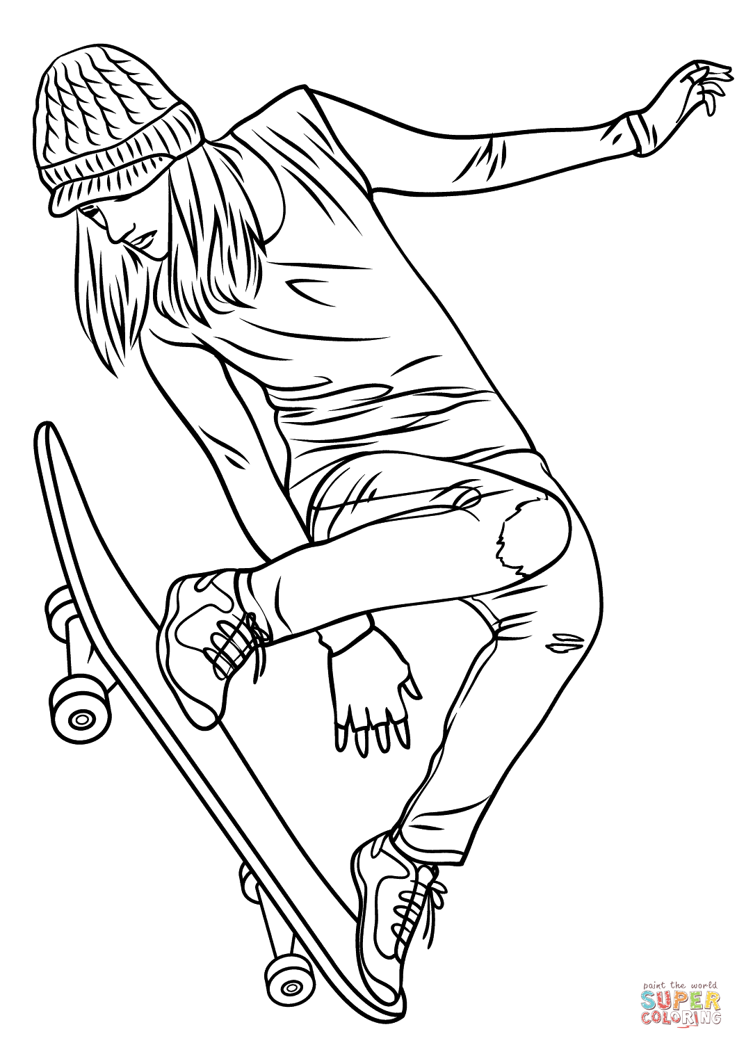 Das bett machen verweigerer rand skateboard coloring deck dokumentieren stabil