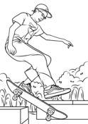 Skateboarding coloring pages free coloring pages