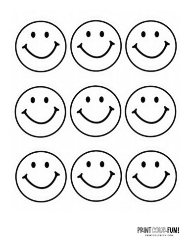 Happy face coloring pages cute color smiley clipart at