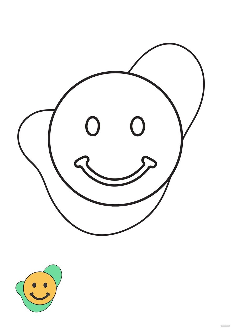 Free smiley face coloring page