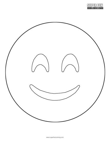 Smiley face emoji coloring sheet