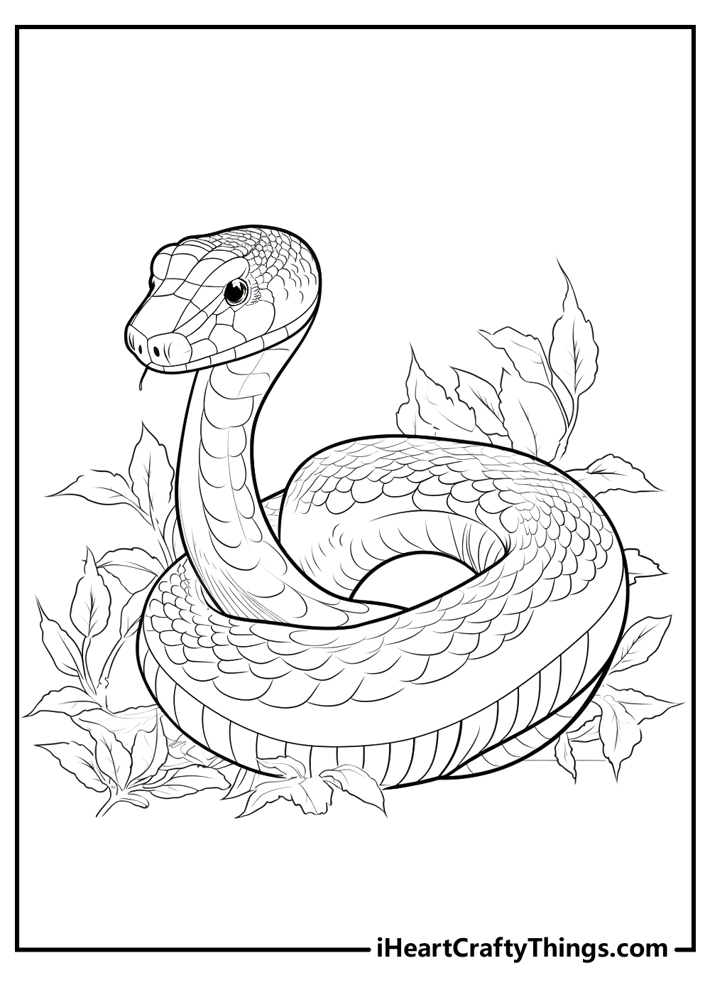 Snake coloring pages free printables