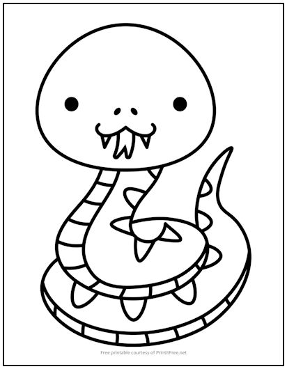 Snake coloring page print it free