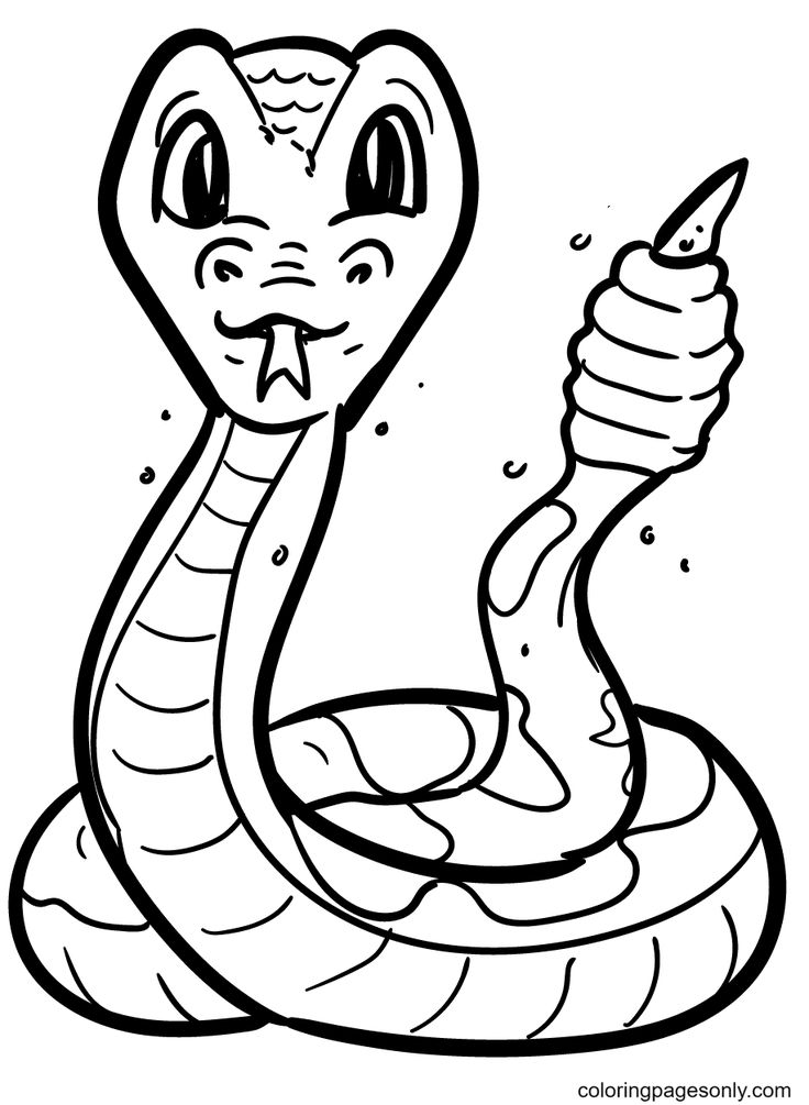 Rattlesnake coloring pages