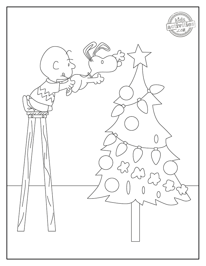 Charlie brown christmas coloring pages kids activities blog