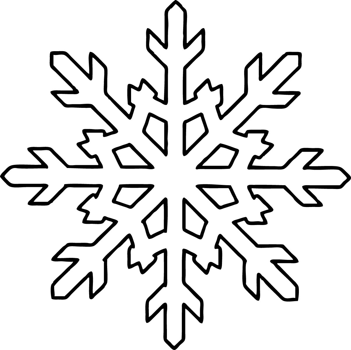 Free printable snowflake coloring pages for kids