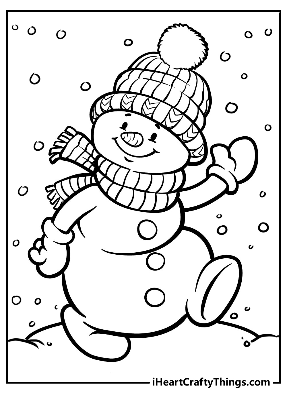 Snowman coloring pages free printables