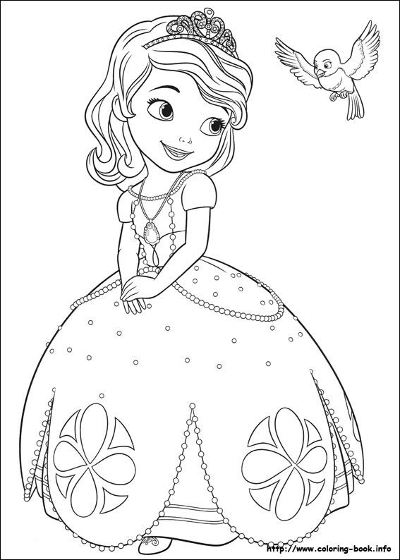 Sofia the first coloring picture