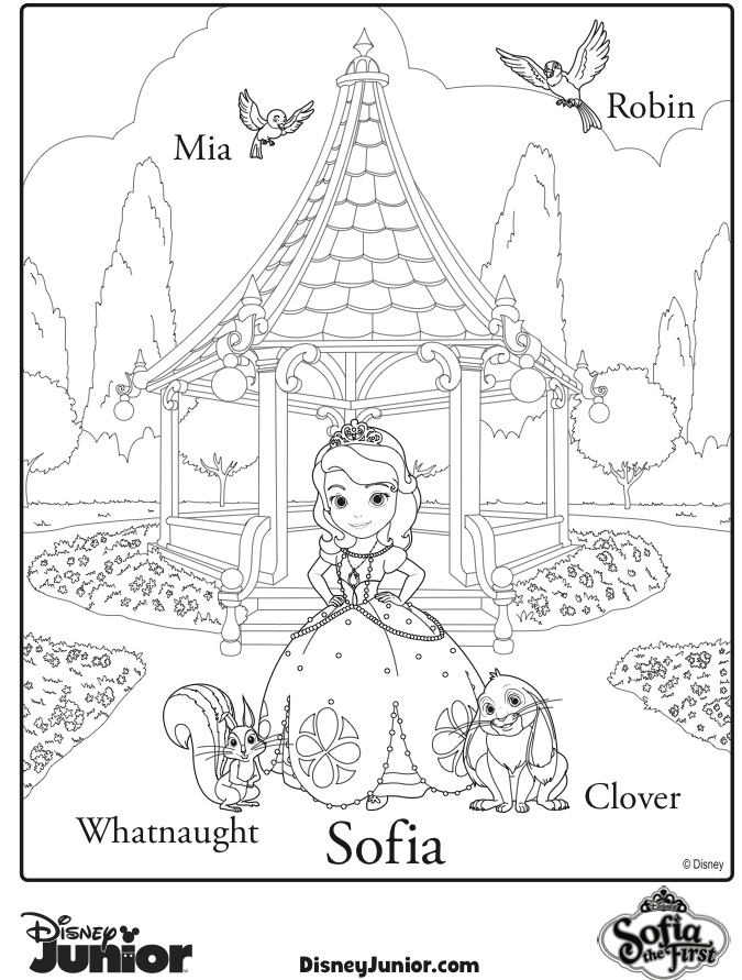 Sofia the first coloring page family choice awards