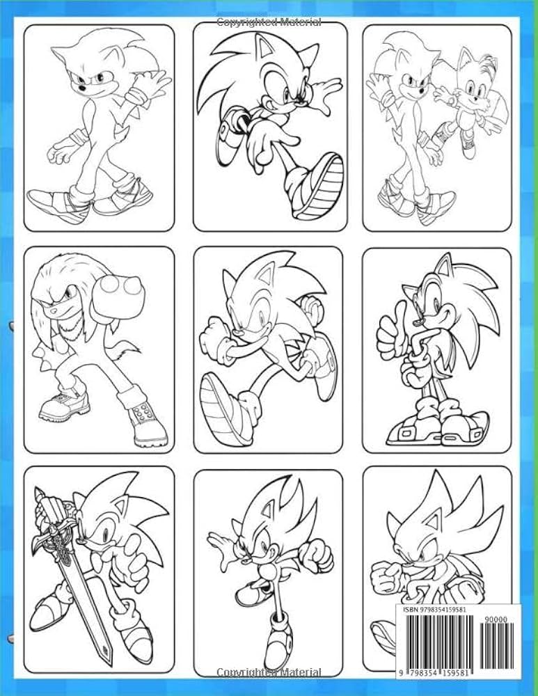 Ððððð the hedgehog coloring book new edition all characters of ððððð the hedgehog the colouring books for kids by ward melissa s