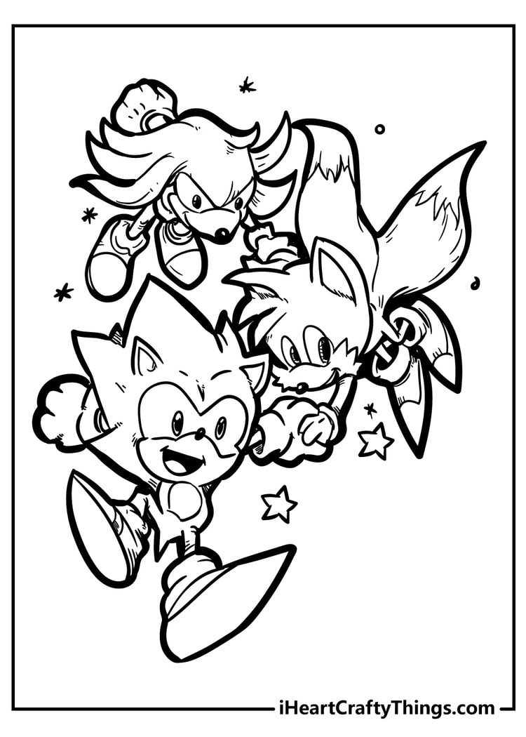 Sonic coloring pages free printables