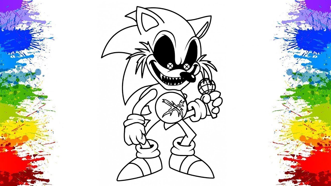 Ð sonic exe friday night funkin coloring page ð