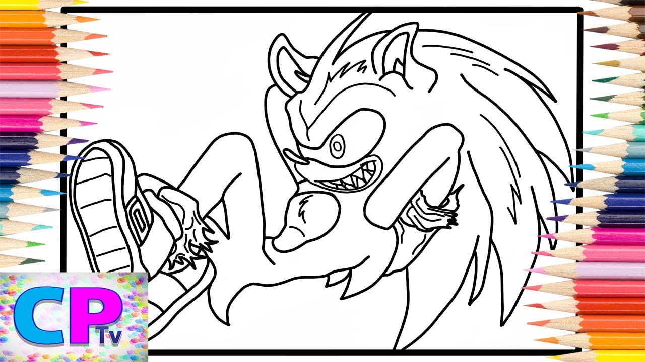 Sonic exe coloring pagessonic coloringcartoon