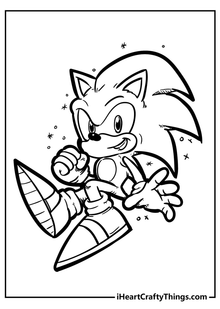 Sonic coloring pages free printables