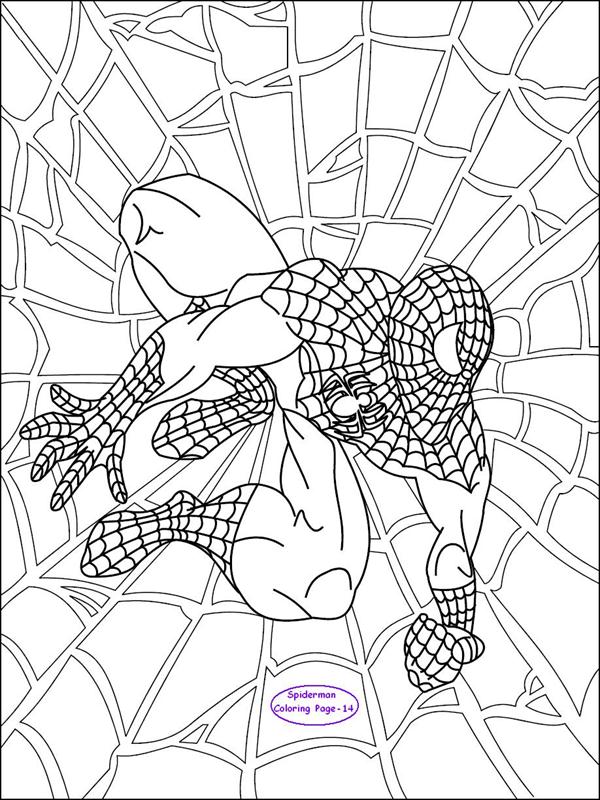 Spiderman coloring page for kids