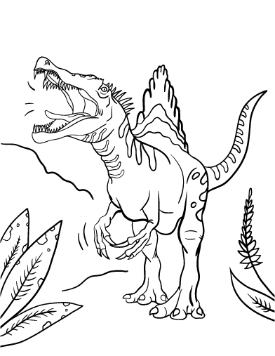 Free spinosaurus coloring page