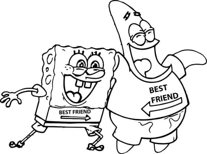Coloring pages of spongebob and patrick spongebob drawings best friend drawings drawings of friends