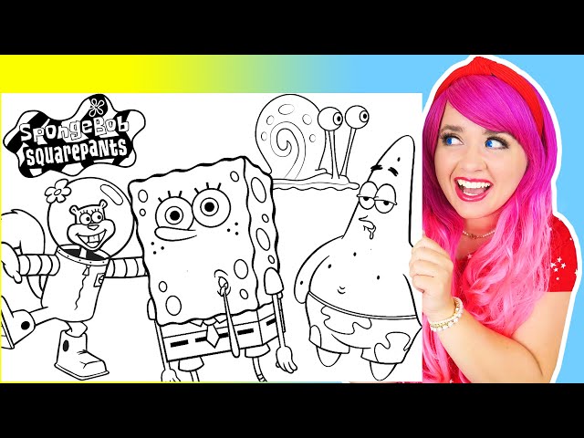 Coloring spongebob patrick gary sandy coloring pages prisacolor arkers crayola crayons