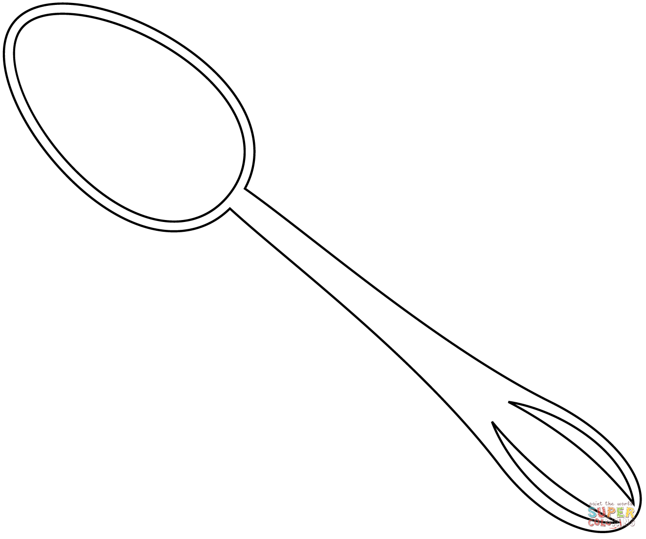 Spoon coloring page free printable coloring pages