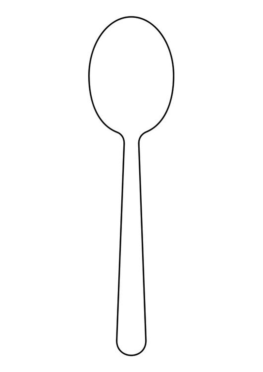 Coloring page spoon