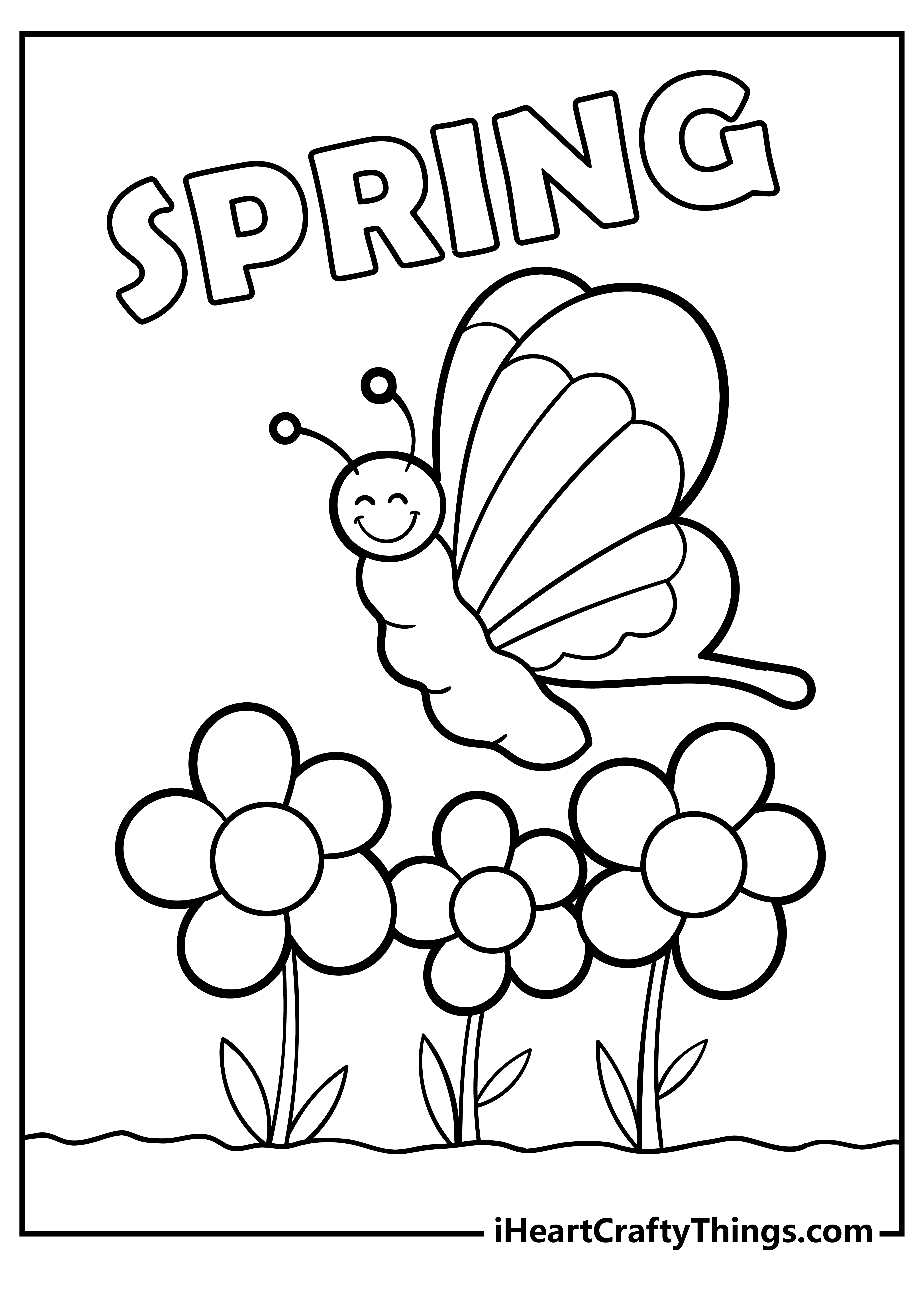 Printable spring coloring pages free printables