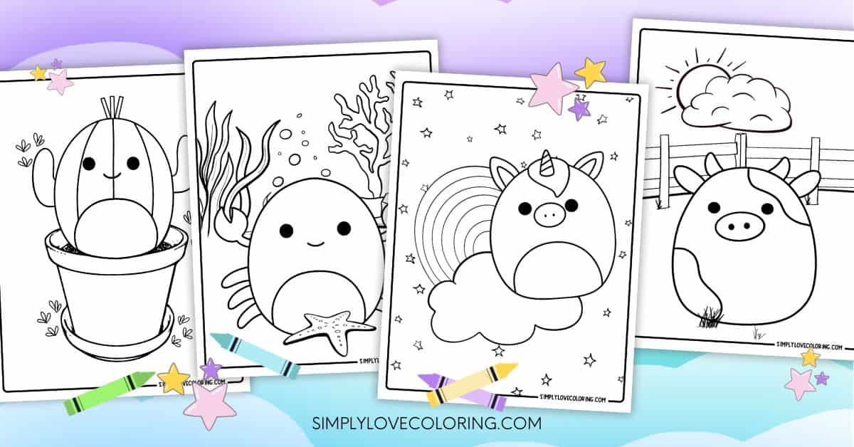 Squishmallow coloring pages free pdf printables