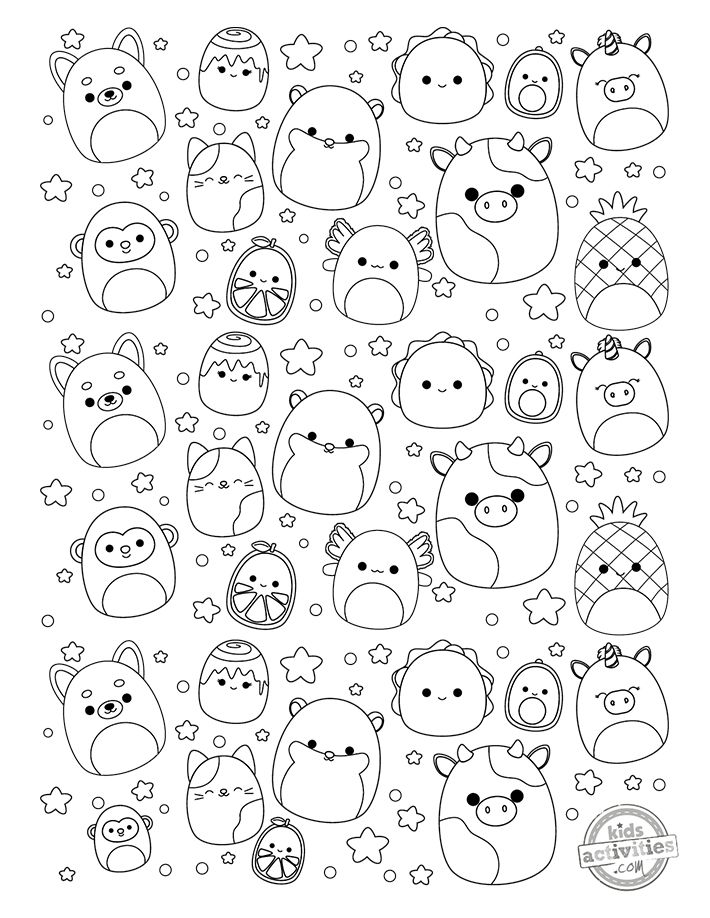 Squishmallow coloring pages mandala zum ausdrucken ausmalbilder zum ausdrucken einfache dinge zum zeichnen