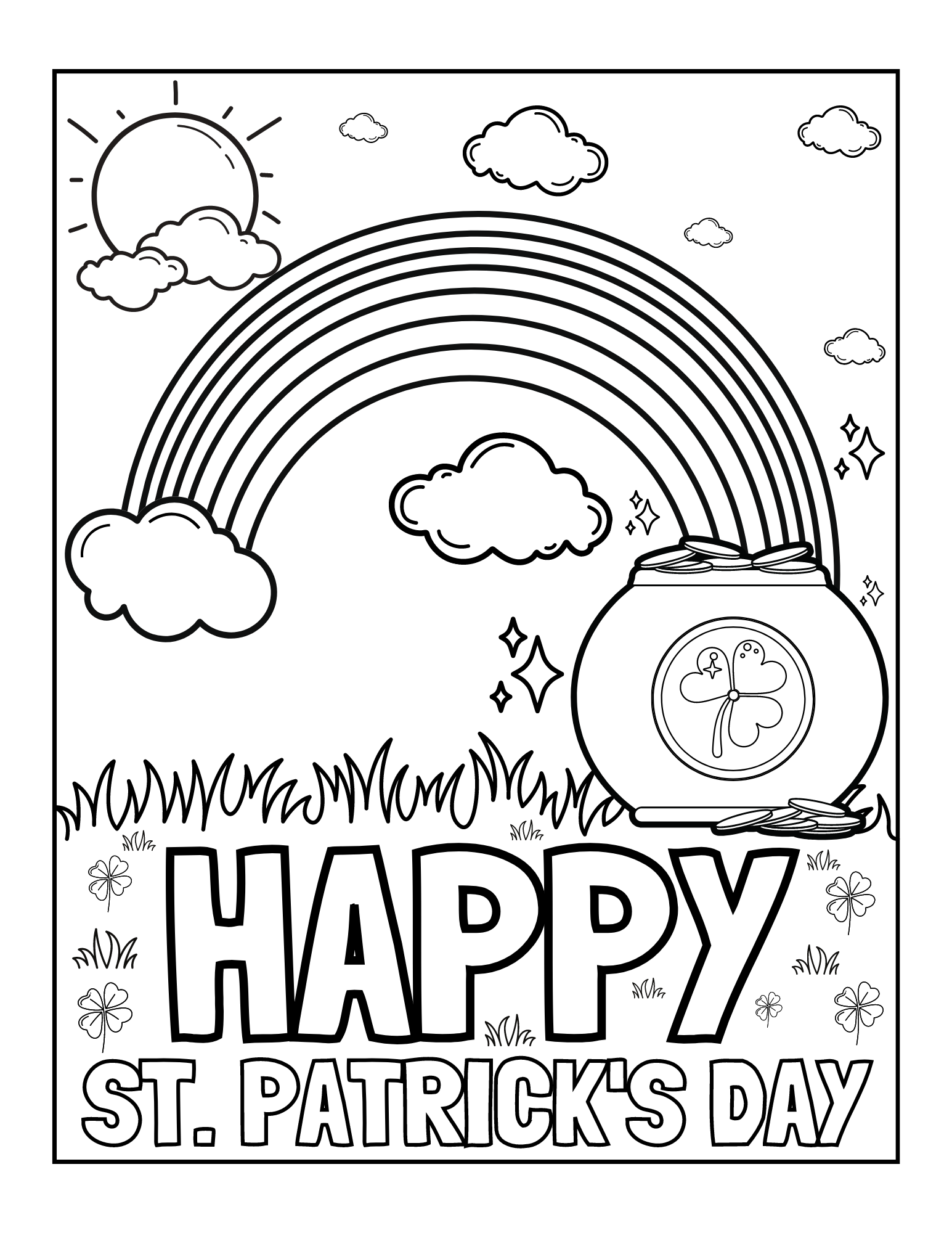 St patricks day coloring sheets free â