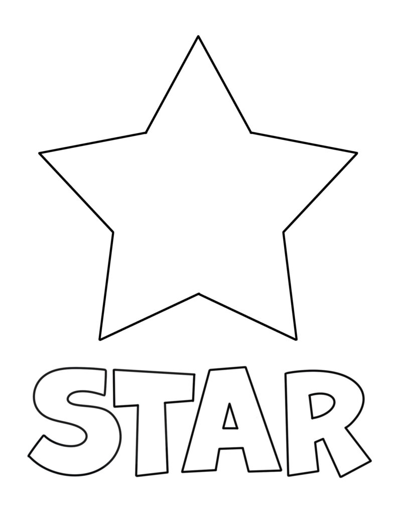 Free star coloring pages for kids â the hollydog blog