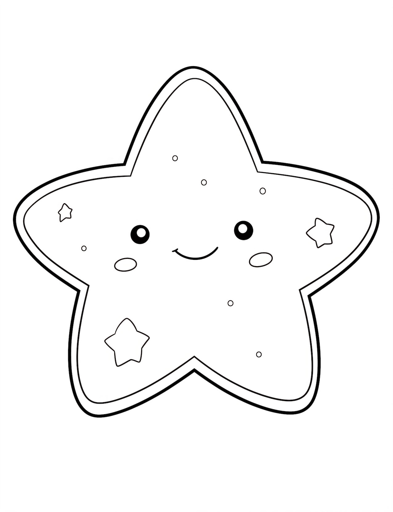 Twinkling star coloring pages for kids and adults