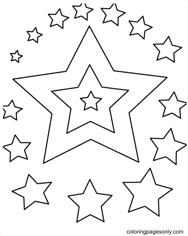 Star coloring pages printable for free download