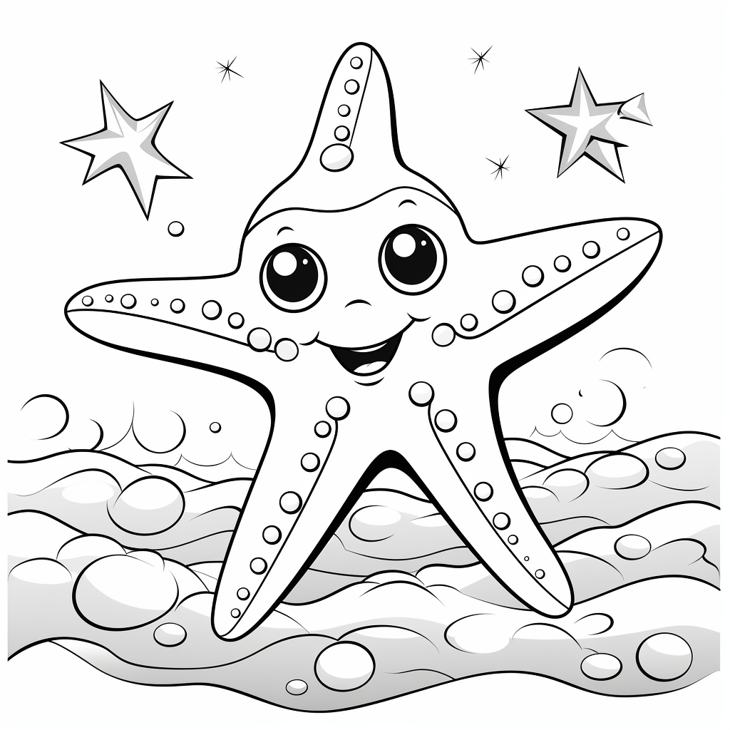 Starfish coloring pages