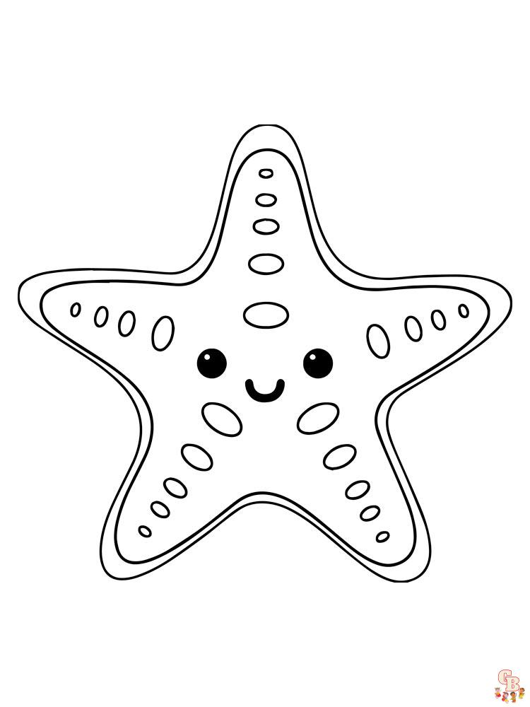 Starfish coloring pages free printable