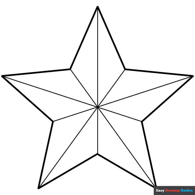 Star coloring page easy drawing guides