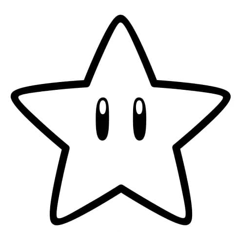 Cute little star coloring page