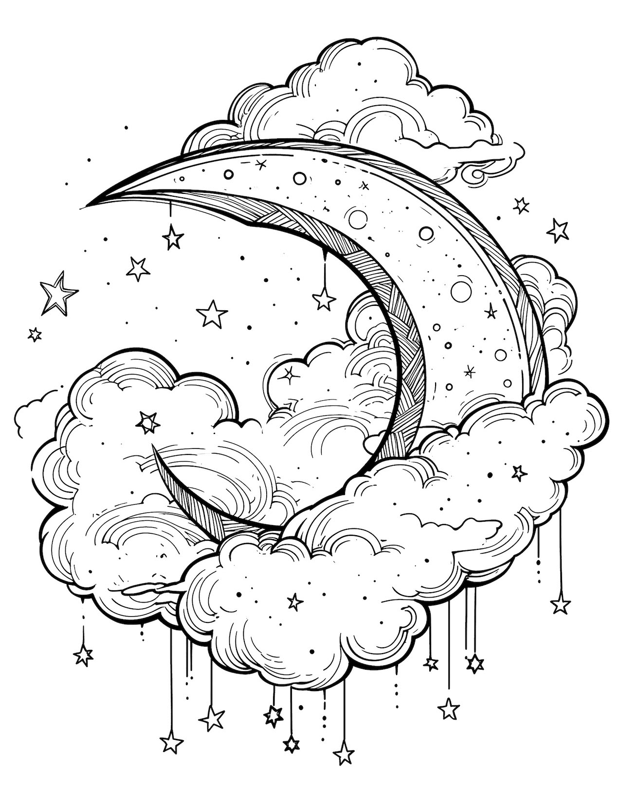 Twinkling star coloring pages for kids and adults