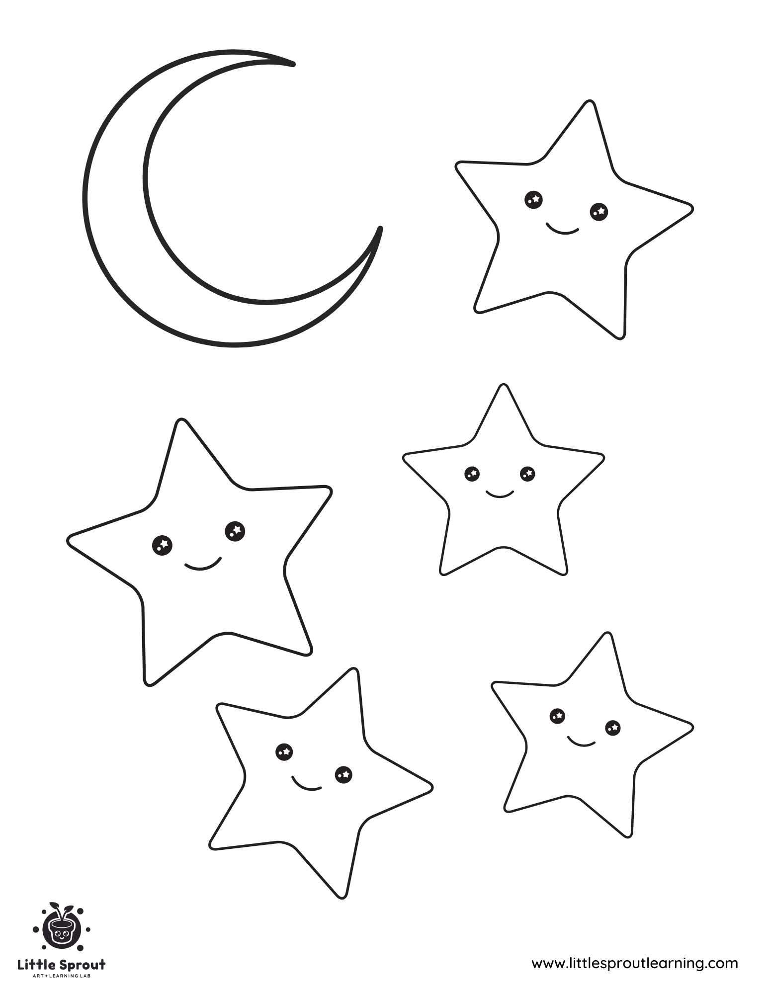 Best star coloring pages little sprout art