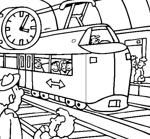 Railway station coloring page train coloring pages coloring pages new year coloring pages