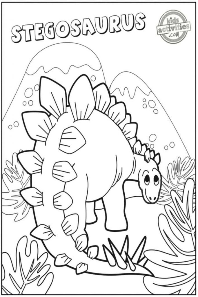 Cool stegosaurus dinosaur coloring pages for kids kids activities blog