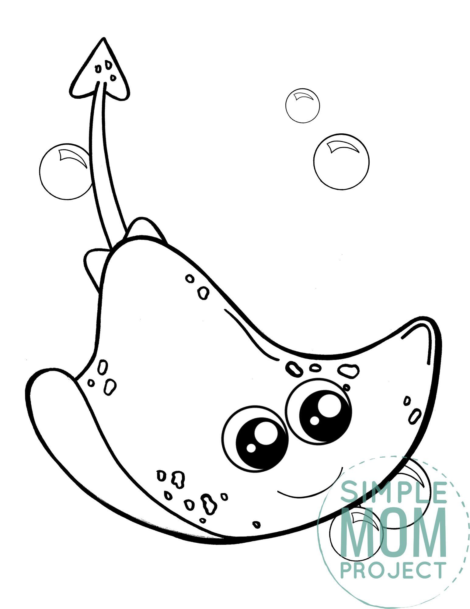 Free printable stingray coloring page animal coloring pages coloring pages fish coloring page