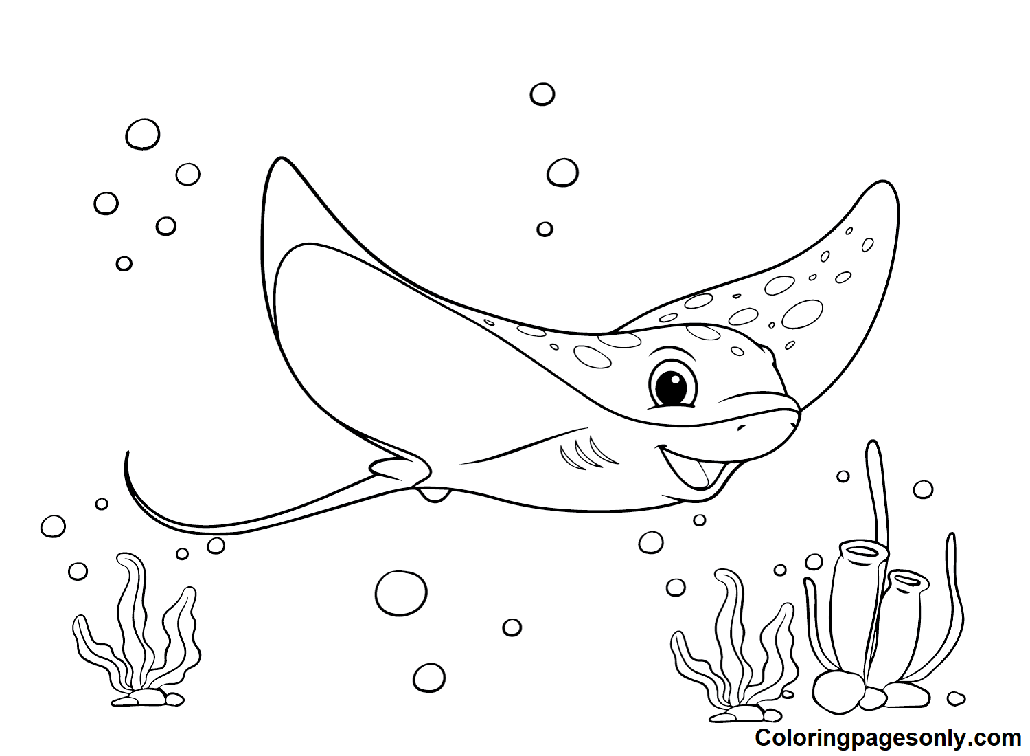 Stingray coloring pages printable for free download